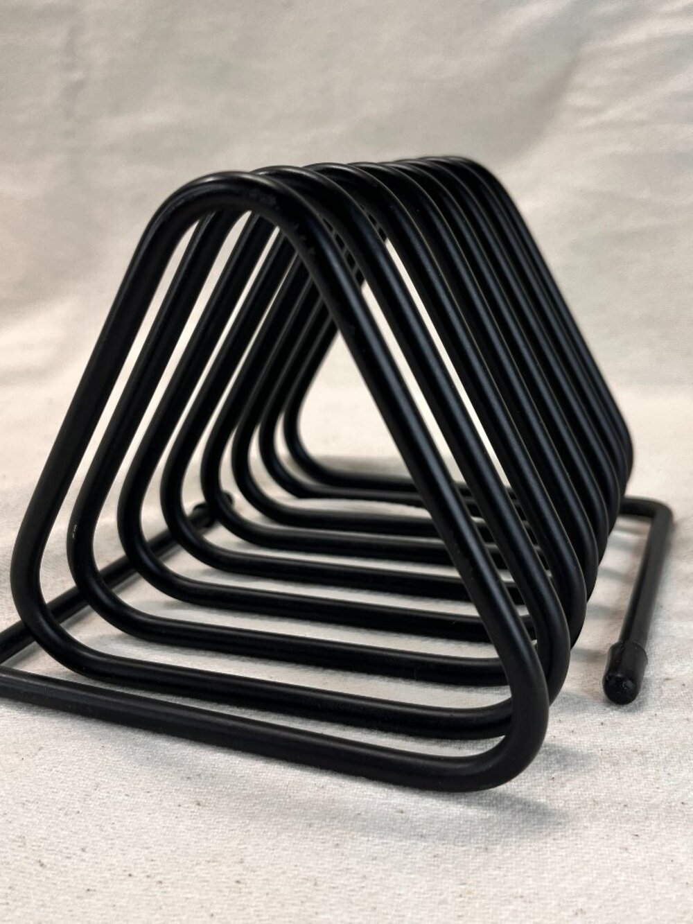 Black Wire Triangular Letter Holder Sorter Desk Office Organizer Coil Triangle